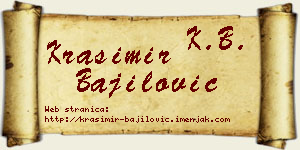 Krasimir Bajilović vizit kartica